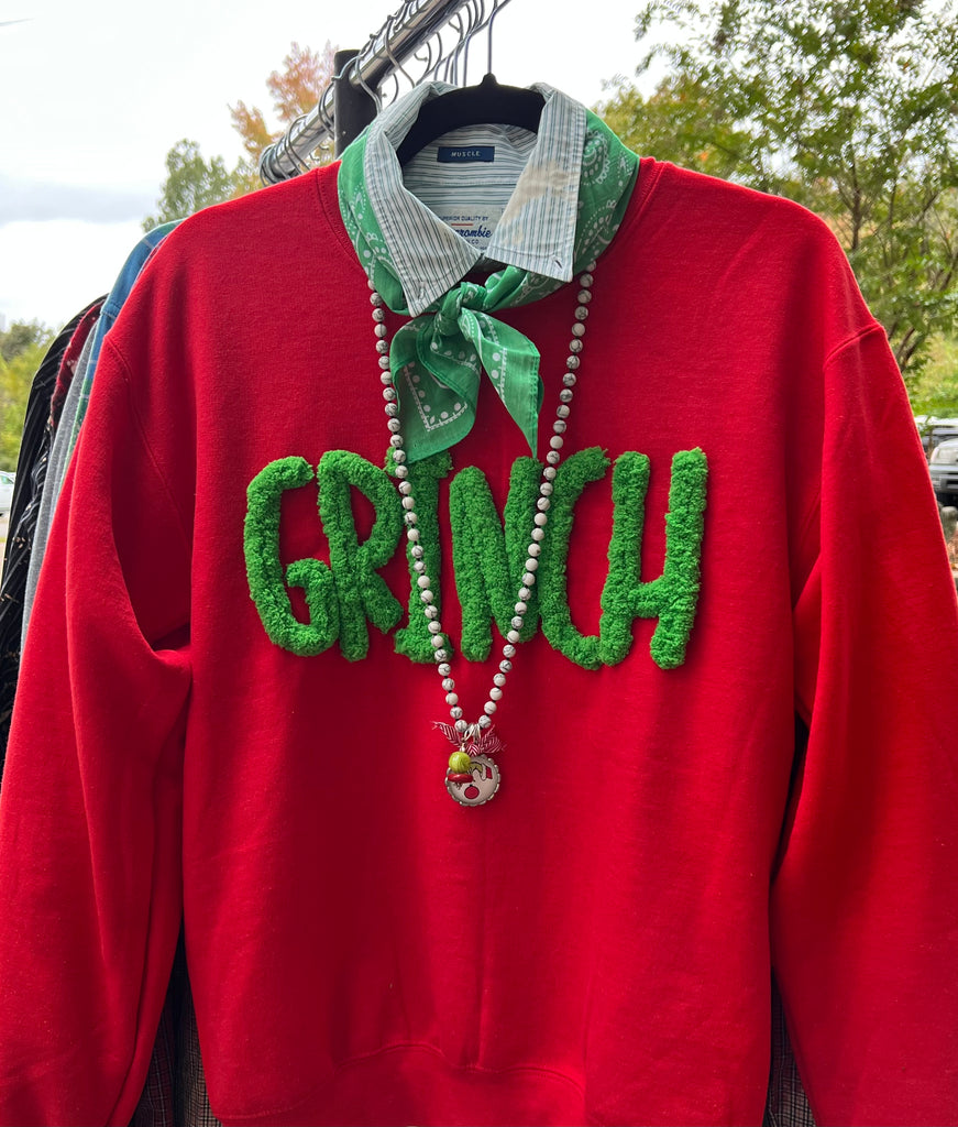 GRINCH Chenille Yarn Sweatshirt
