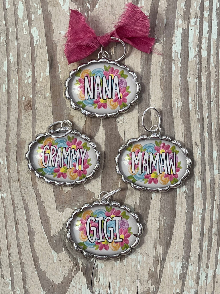Custom Name Oval Bubble Pendant