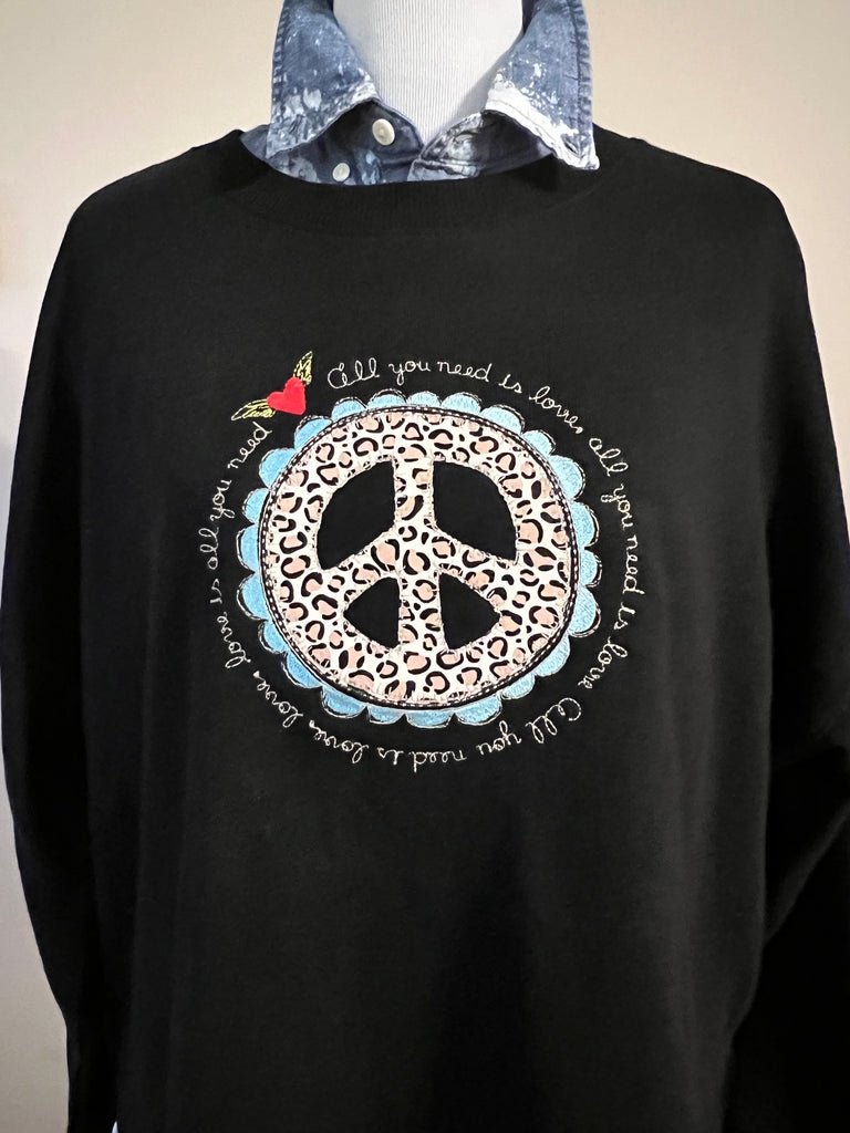 Cheetah Peace Sweatshirt