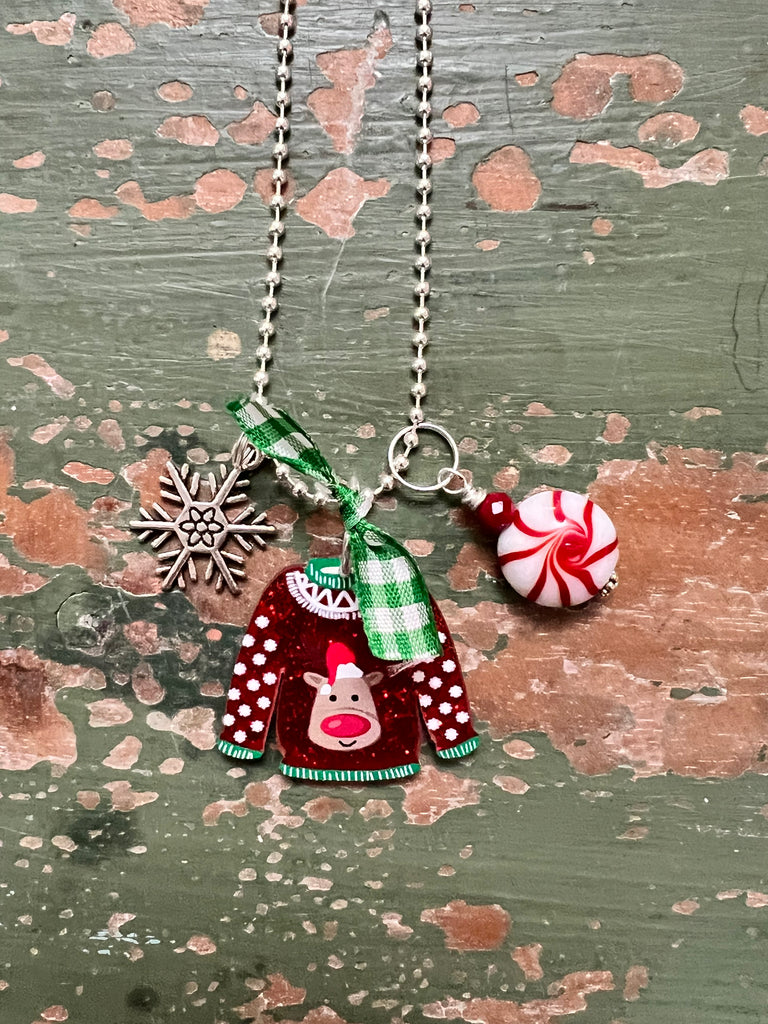 Rudolph Sweater Necklace