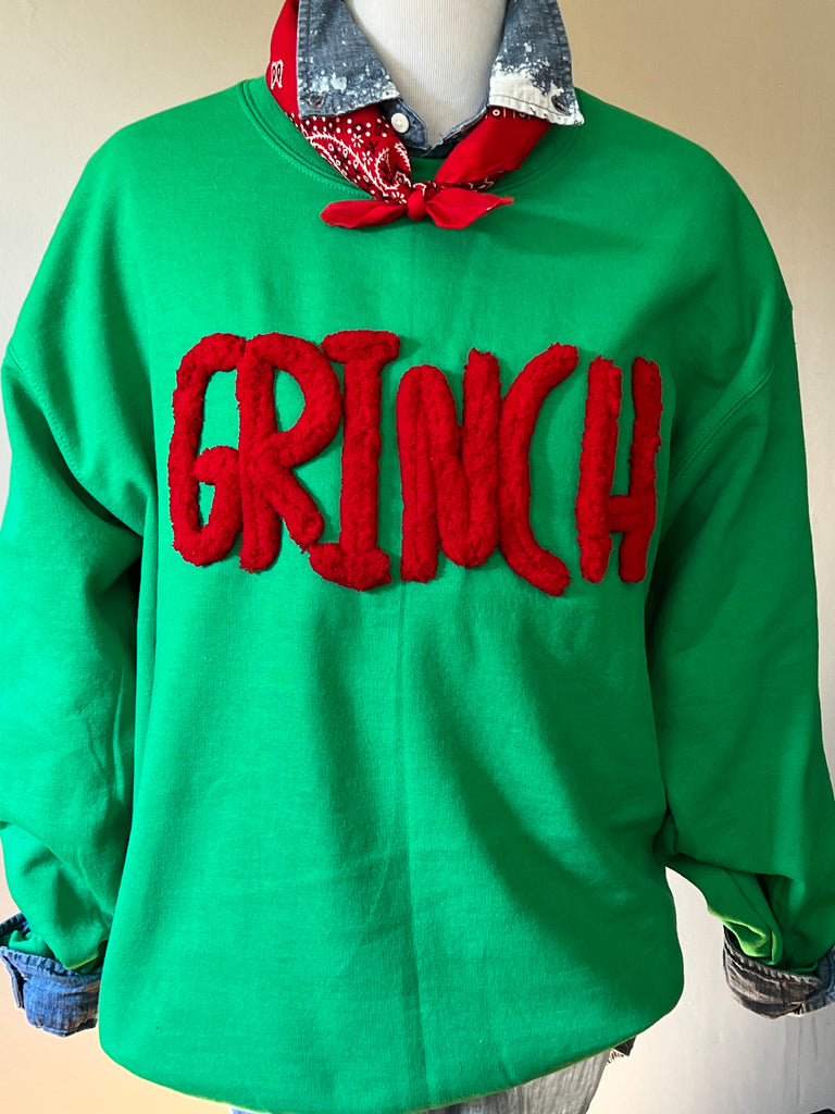 GRINCH Chenille Yarn Sweatshirt