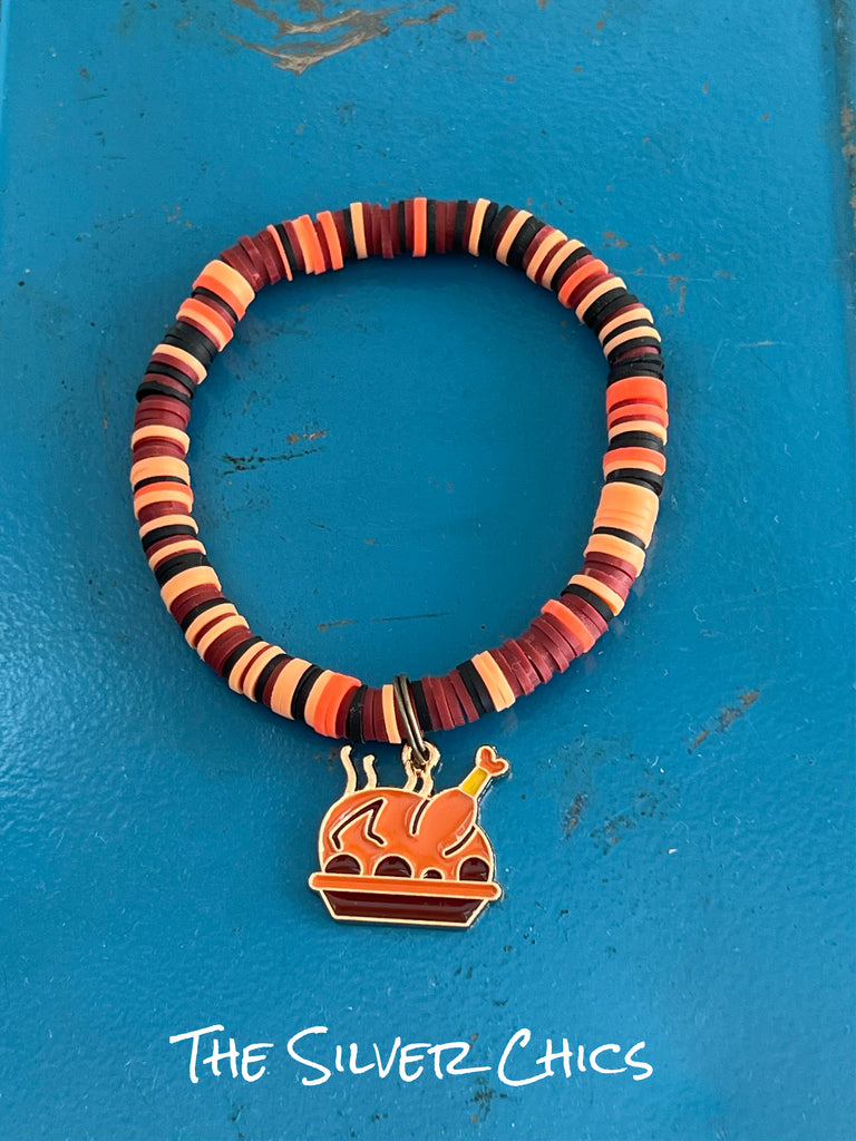 Stretchy Bracelet with Turkey Charm