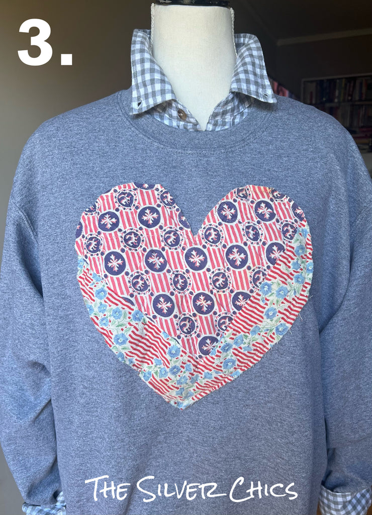 Quilted Heart Sweatshirt