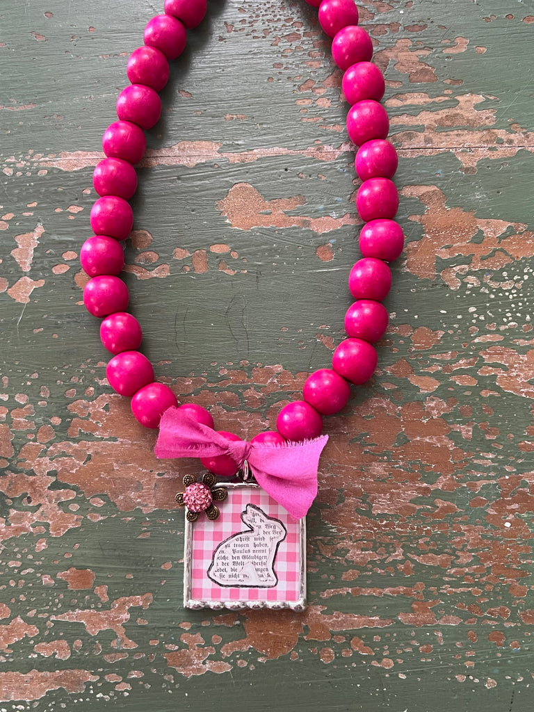 Bunny Square Necklace