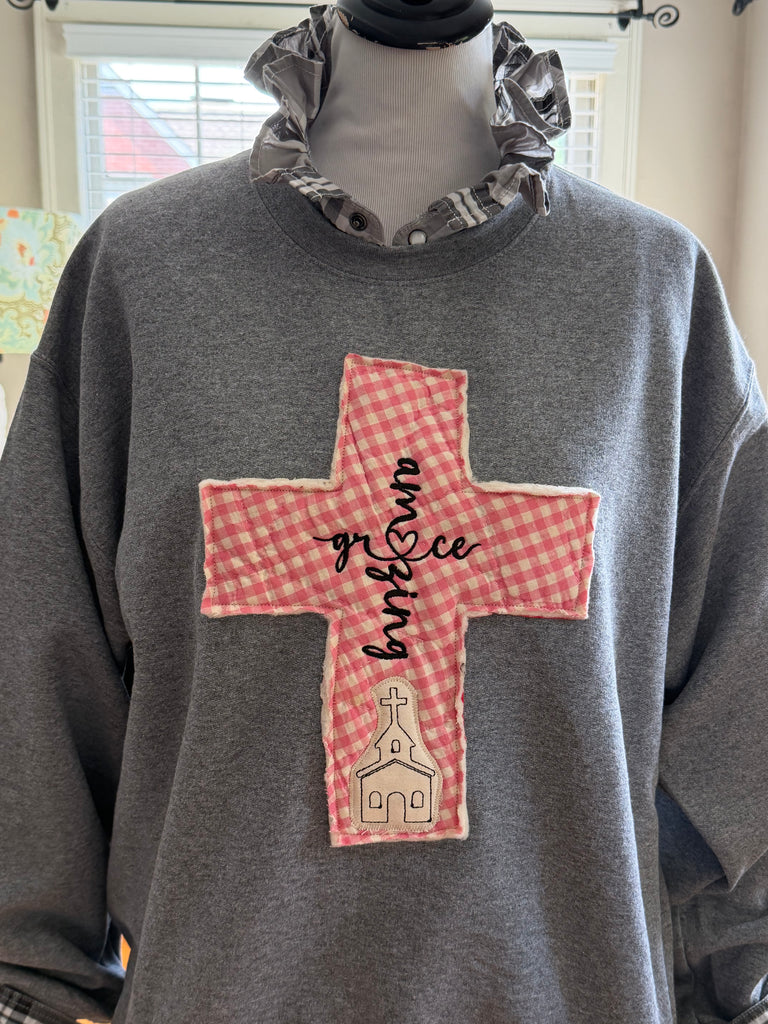 Amazing Grace Quilted Sweatshirt