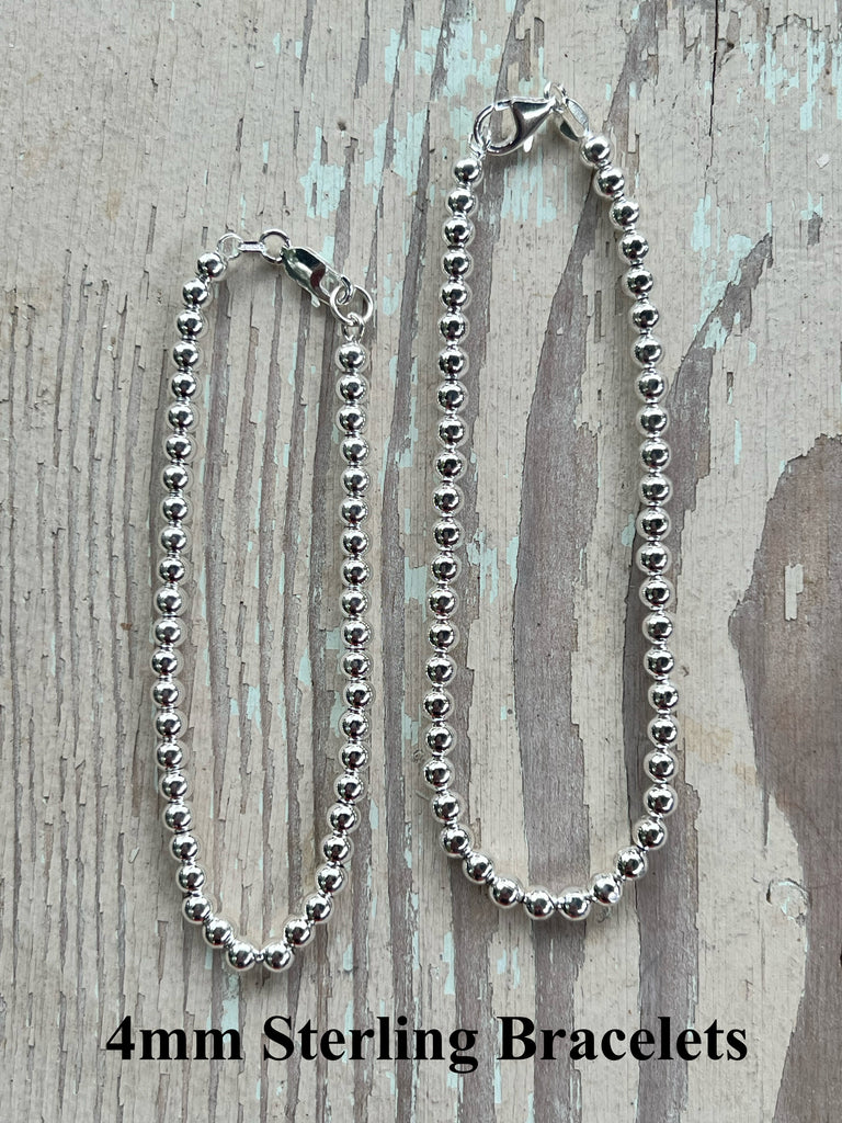 Sterling Silver Beaded Bracelet