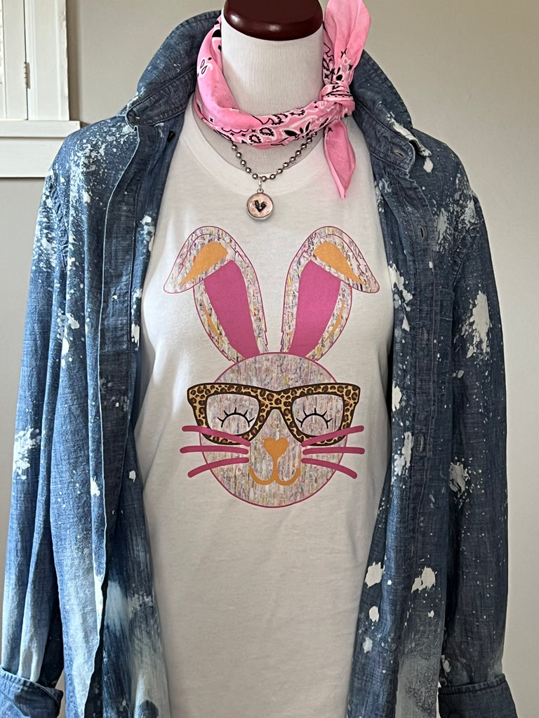 Bright Bunny with Glasses Tee
