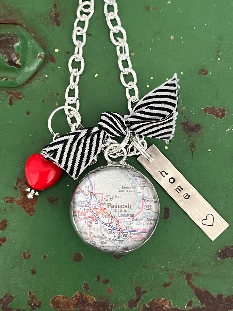 Custom Map Bubble Necklace