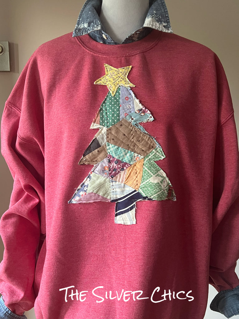 Quilted Christmas Tree Sweatshirt