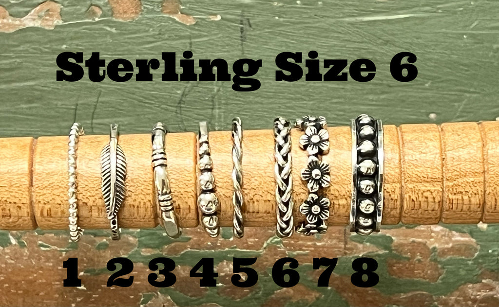 Sterling Silver Rings Size 6