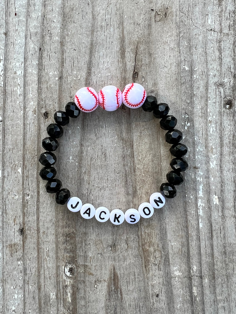 Baseball Bracelet with Name