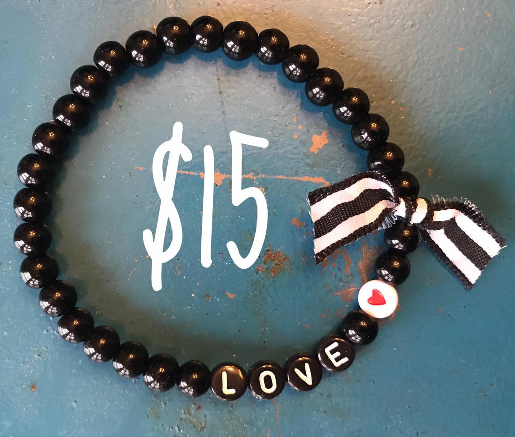 Black Stretchy Bracelet LOVE