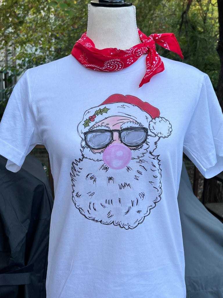 Santa Blowing Bubble Tee