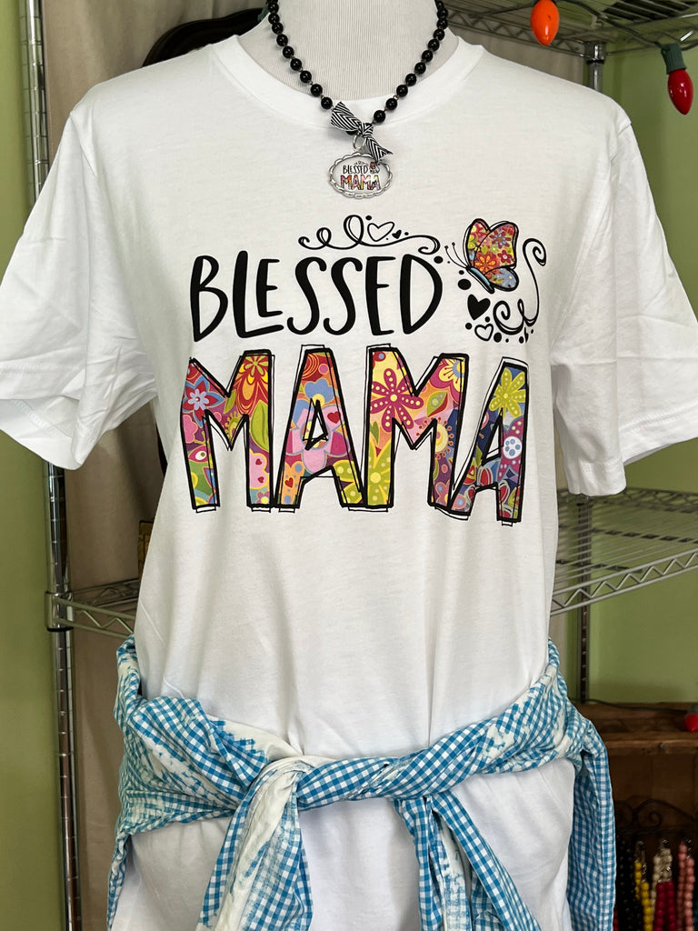 Blessed Mama White Tee
