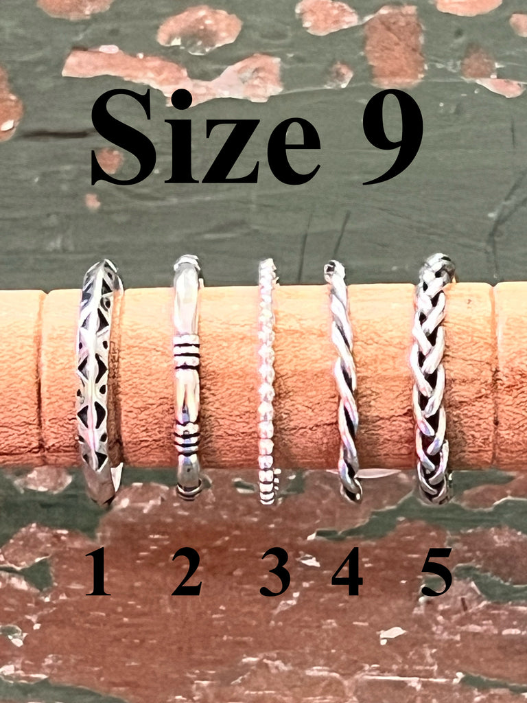 Sterling Silver Rings Size 9