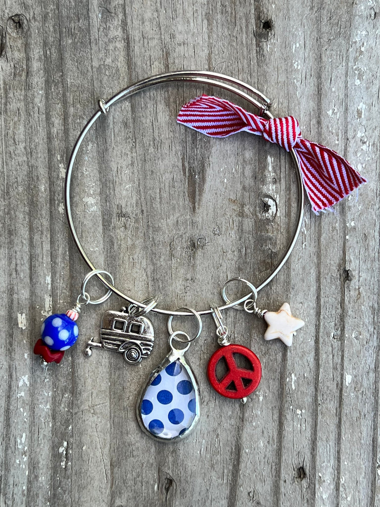 Red White Blue Camper Bangle