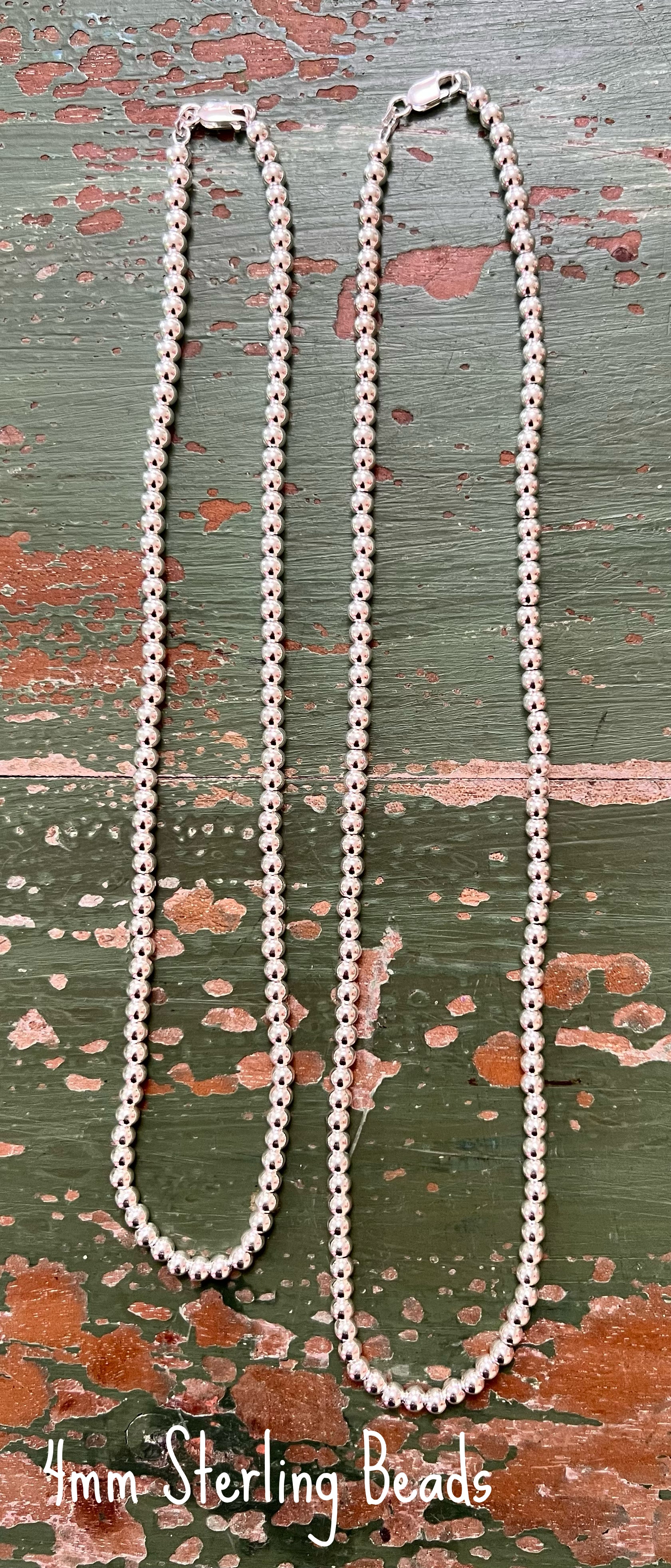 Sterling Silver Beaded Necklace TheSilverChics