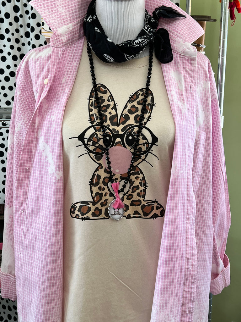 Leopard Bunny Beige Tee