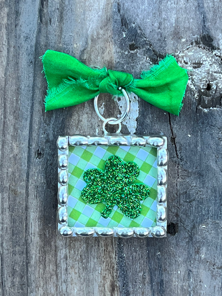 Four Leaf Clover Soldered Square