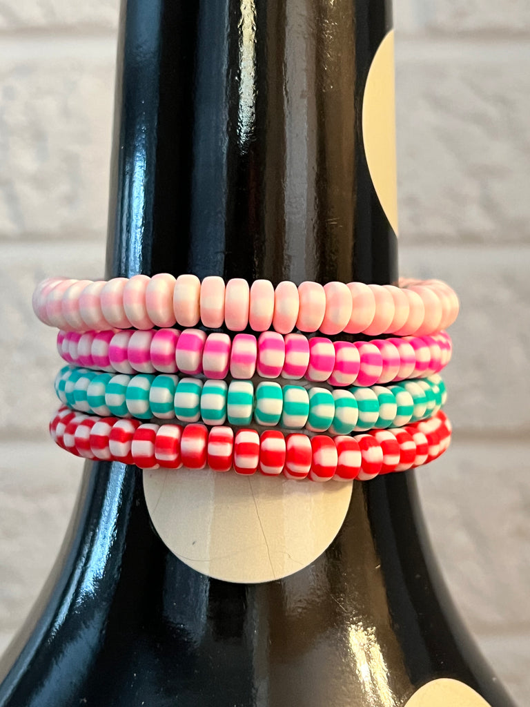 Striped Clay Bracelets